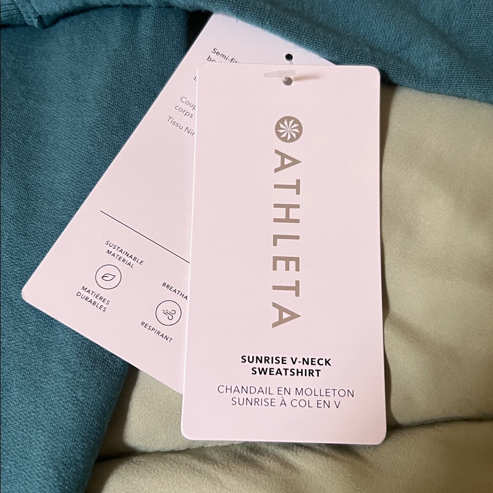 Athleta Sunrise V-Neck Sweatshirt - Picture 3 of 6
